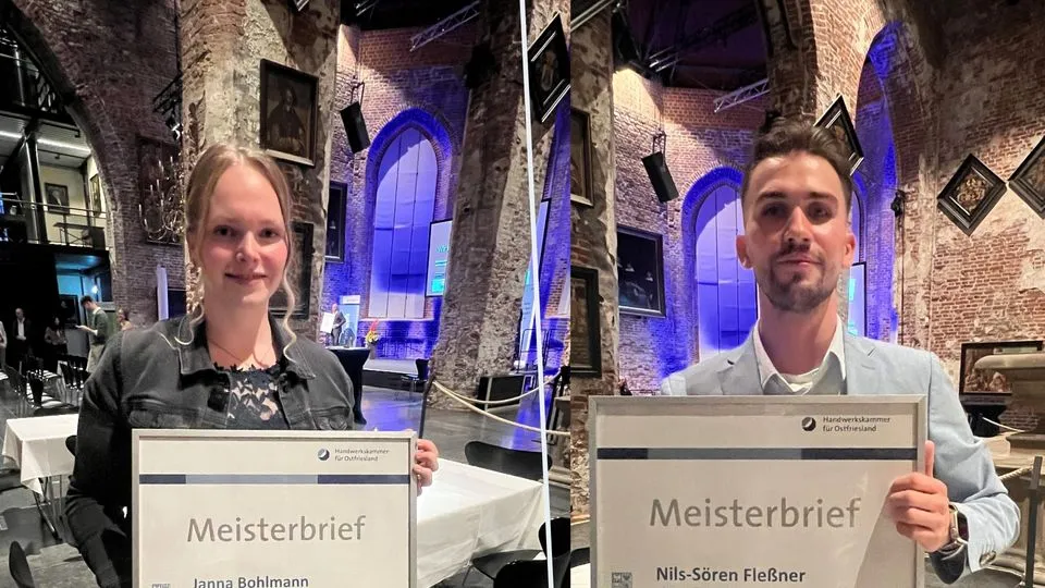 Janna Bohlmann, Malermeisterin und Nils-Sören Fleßner, Kfz-Mechatronikermeister